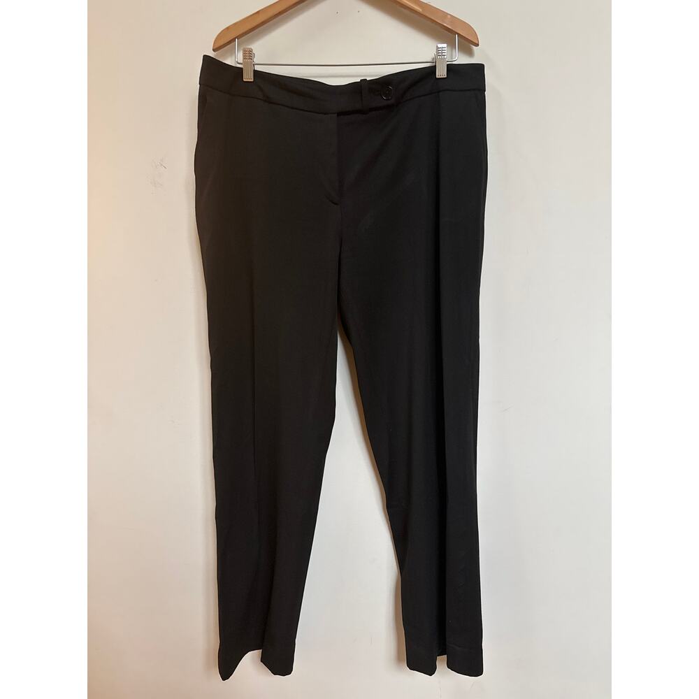 Talbots Signature Boot Leg Pants Size 16 Black Career Office Casual Work